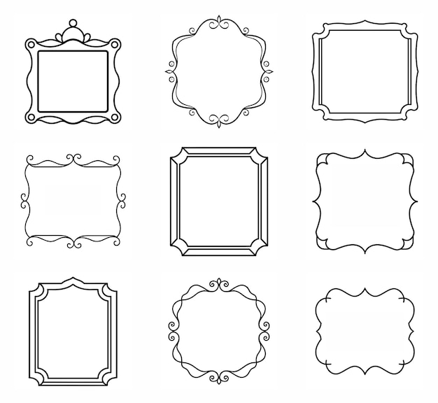 collection of vector frames