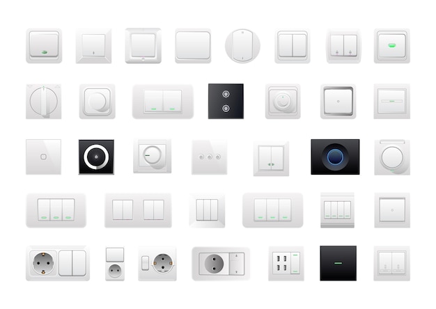 Collection of wall switches