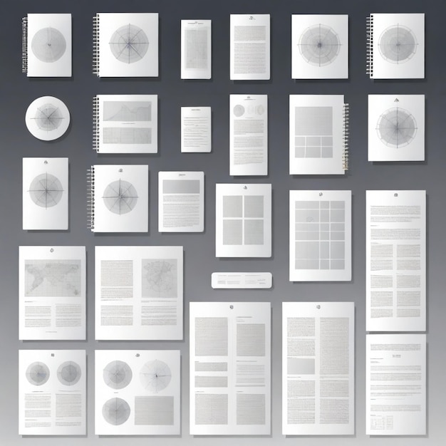 Vector a collection of white papers with the word quot the word quot on the bottom