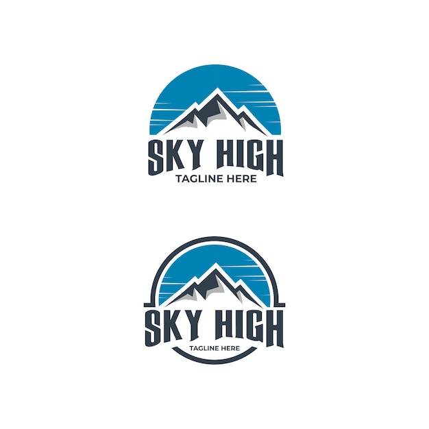 collections mountain or hills logo design template