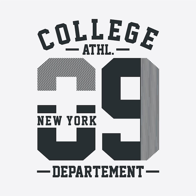 College style vintage tee graphic vector art