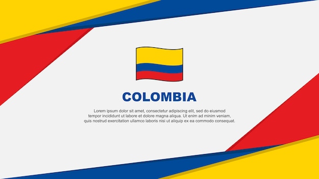 Colombia Flag Abstract Background Design Template Colombia Independence Day Banner Cartoon Vector Illustration Colombia Background