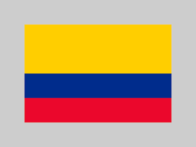 Colombia flag official colors and proportion Vector illustration