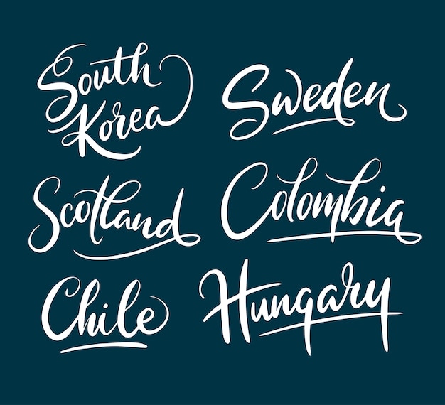 Colombia and scotland handwriting calligraphy