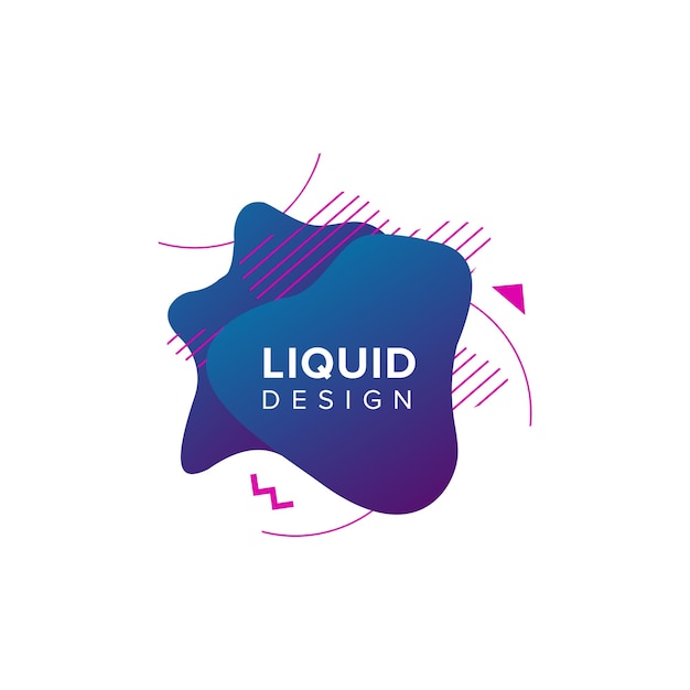 Color abstract liquid shape fluid color overlap gradient background Vector creative neon color design