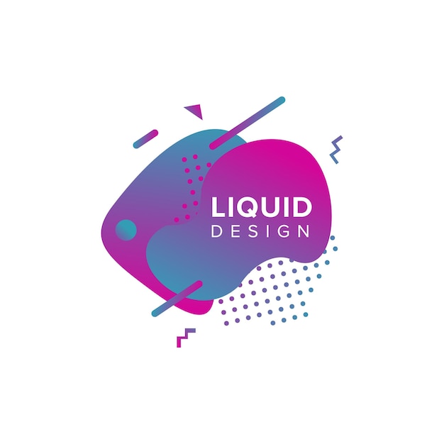 Color abstract liquid shape fluid color overlap gradient background Vector creative neon color design