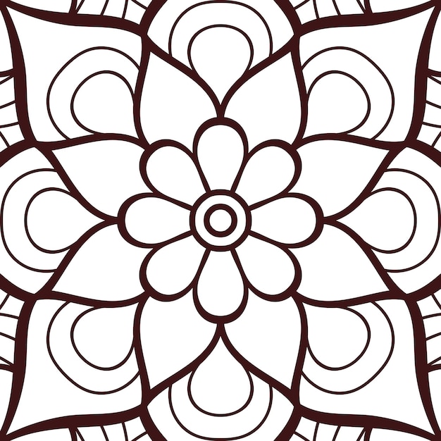 color abstract mandala flower design vector