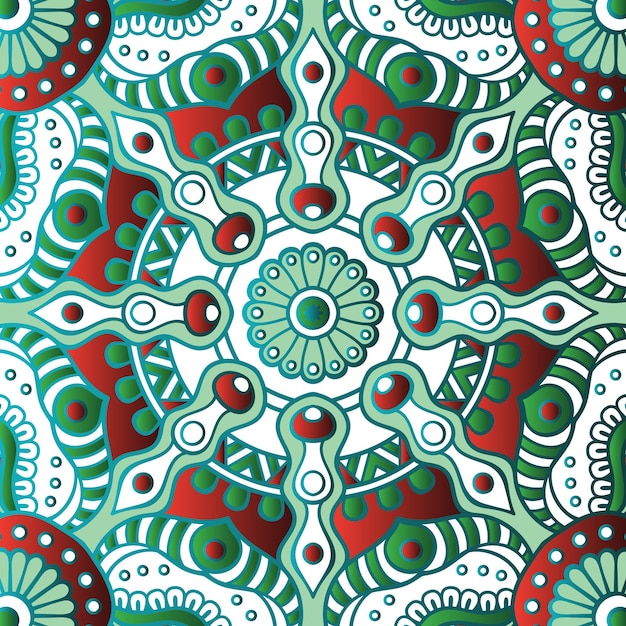 color abstract mandala flower design vector