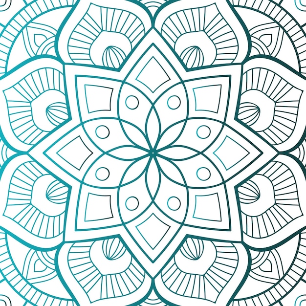 color abstract mandala flower design vector