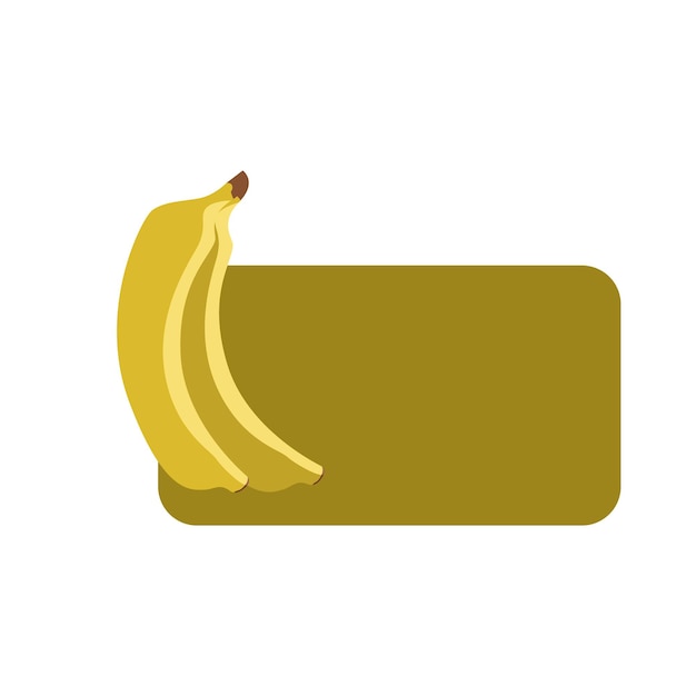 Color Banana fruit icon Modern simple flat vegetarian sign Eco food internet concept Trendy yellow natural vector symbol for website design web button mobile app Logo illustration