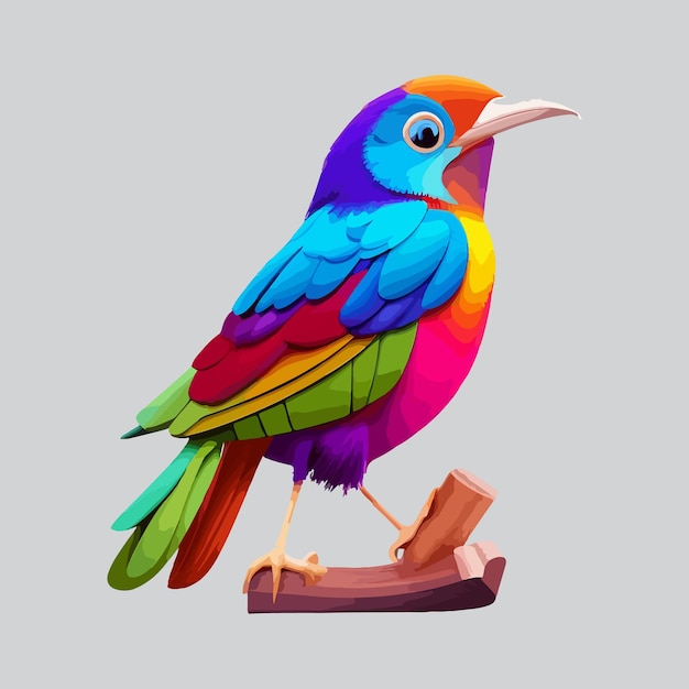 color bird cartoon