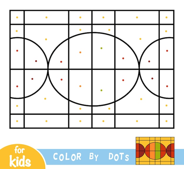 Color by dots, education game for children, Candy