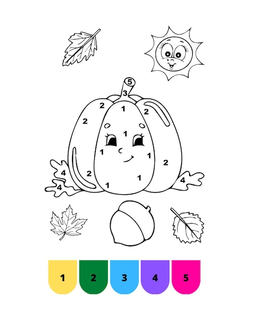 Color by Number Thanksgiving Coloring Pages Thanksgiving Color by Number Page for Kids