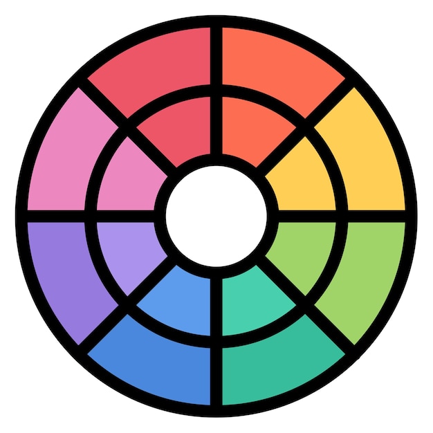 Vector color circle icon vector image can be used for printing