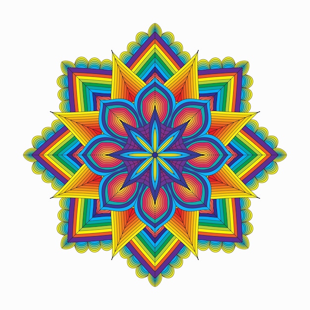 Vector color circular mandala pattern