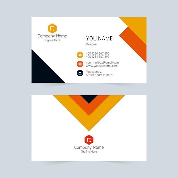 Color corporate business card