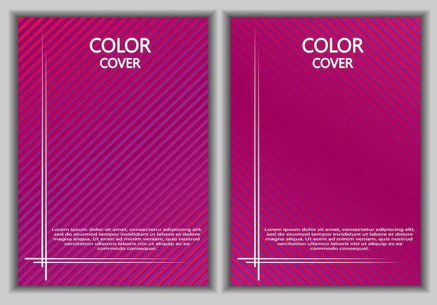 Color cover with diagonal lines in shades of purple gradient