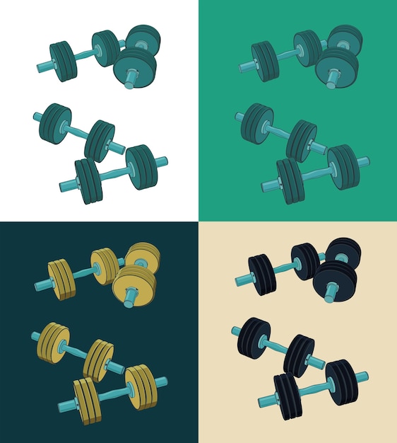 Color dumbbells Set