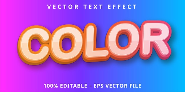 Color Editable text multicolor gradient style editable text effect