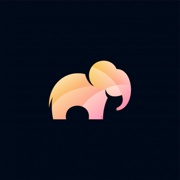 Vector color elephant logo awesome inspiration