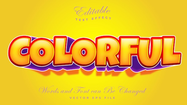 color full Text effect editable to changed font and word