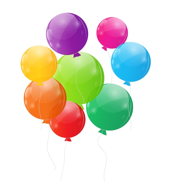 Color Glossy Balloons Background Vector Illustration. EPS10