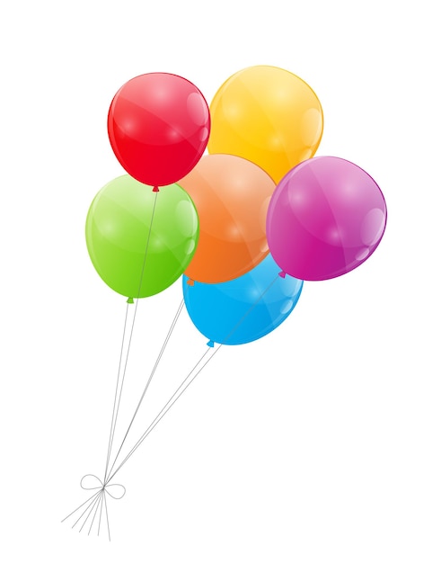 Color Glossy Balloons Background Vector Illustration. EPS10