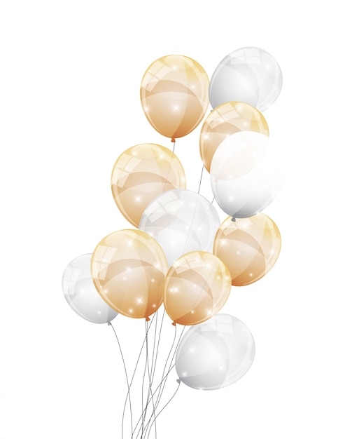 Color Glossy Balloons Background