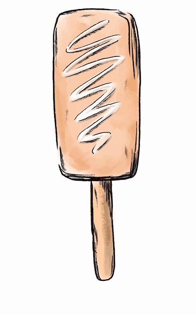 color ice creams illustration