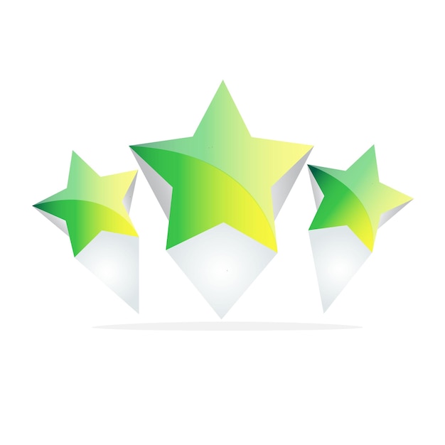 Color Logo with three stars on white background