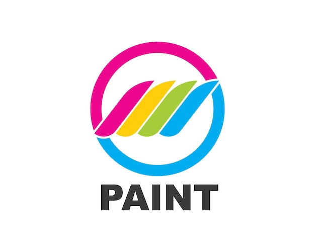 Color paint logo icon vector illustration design