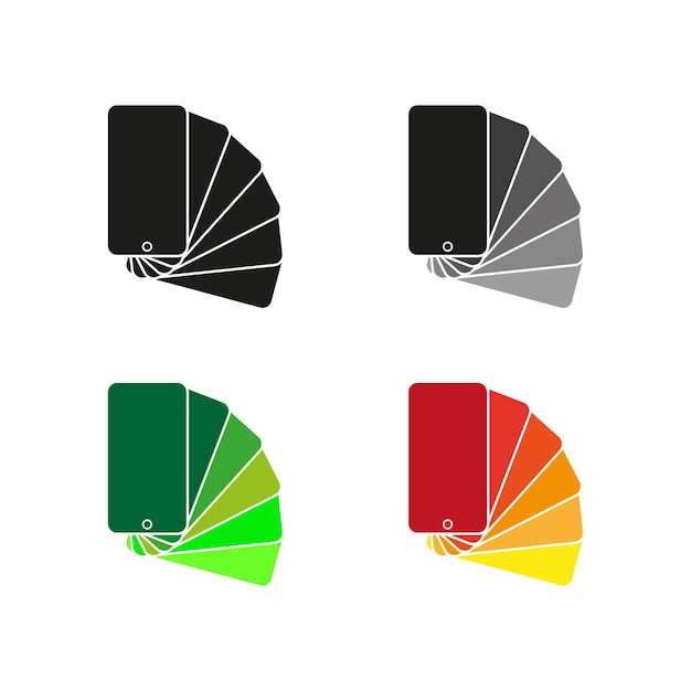 Color sample fan card icon Vector illustration stock image