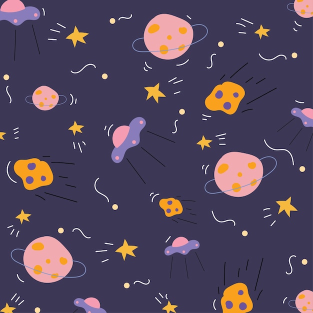 Color seamless space pattern