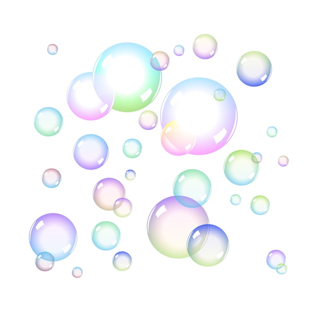 Color Soap Bubbles Set with Transparency