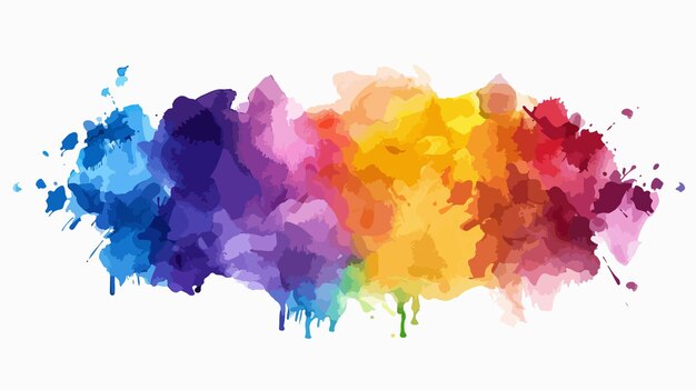 Vector color splash on white background abstract watercolor