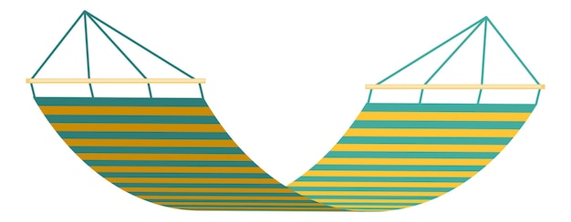 Color striped hammock icon Hanging summer bed