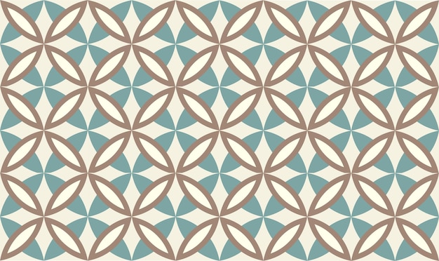 Color vector retro background with round pastel symmetrical mosaic shapes in flat design style