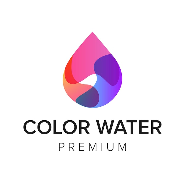 Color water logo icon vector template