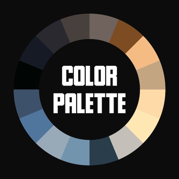 Color wheel combinations. Universal color palette. Vector illustration