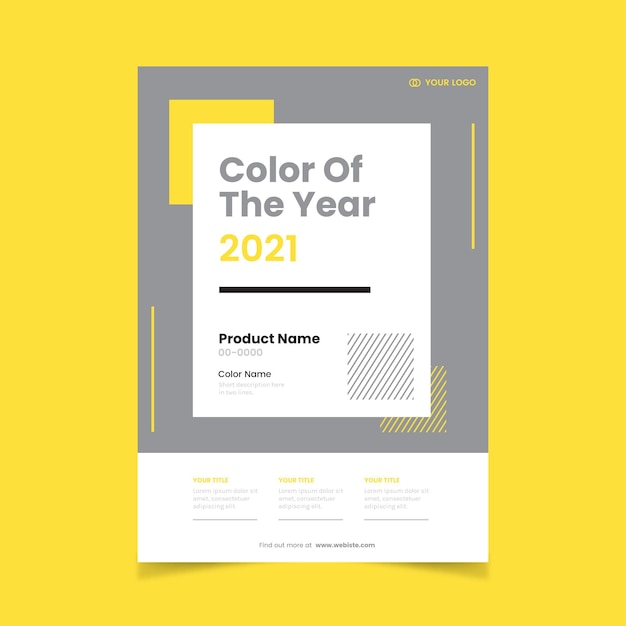 Color of the year 2021 flyer template