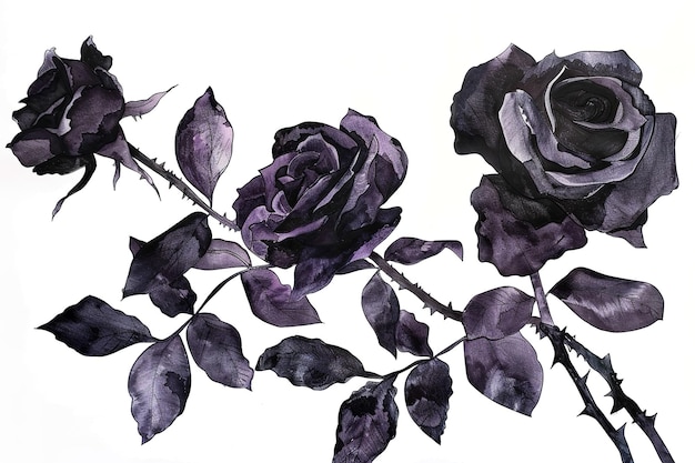 Colorado chalk roses in the style of purple and black traditional technique milton glaser toraji cha