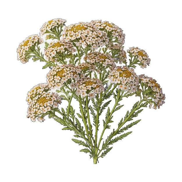 Colorado Yarrow Achillea Borealis Vector Art for Designers