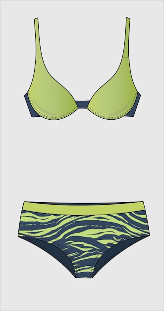 COLORED ANIMAL PRINT GYM BRA AND PANTY ACTIVE WEAR FOR WOMEN VECTOR