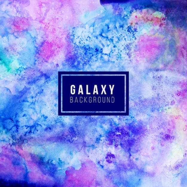 Colored background of watercolor galaxy