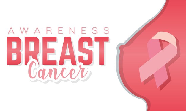 Colored breast cancer awareness campaign Vector illustration