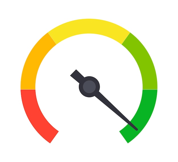 Colored circle indicator Vector illustration