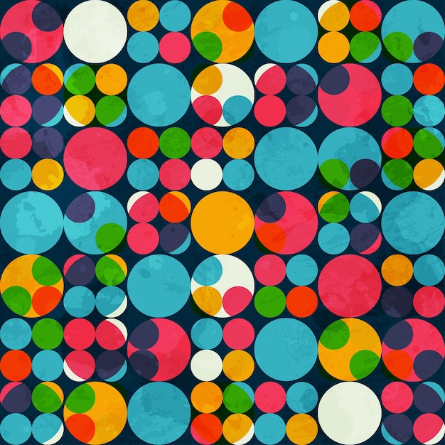 Colored circle seamless pattern