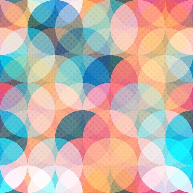 Colored circle seamless pattern