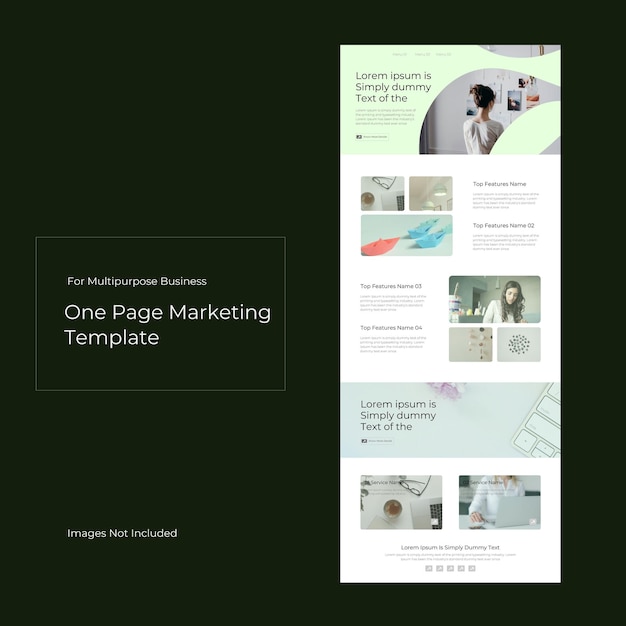 Colored Email Marketing landing page website design template