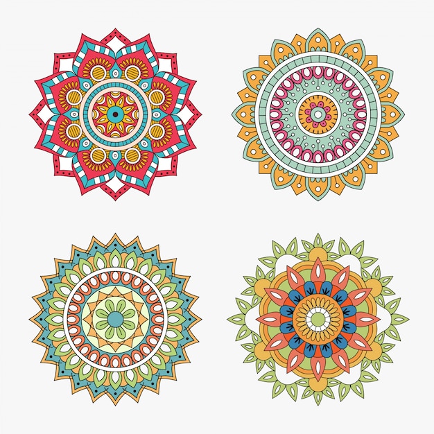 Colored   Mandala Set